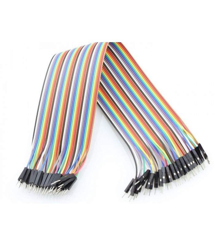 Male to Male Breadboard Jumper Wires - 40-Pins - 20 cm