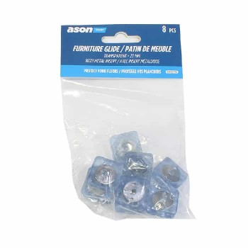 Ason Decor Furniture Glide - Clear - 22 mm - Pack of 8