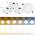 Ason Decor Set of 4 Ultra Thin LED Recessed Lights - 4 in - 10 W - CCT - White