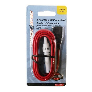 Câble d'alimentation à 2 fils pour radio CB - 3 pins - 2 A