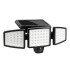 PureVolt Outdoor Solar Motion Sensor Security Light - Triple Head - 32 W - 6000 K - Black