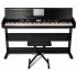 Alesis Digital Piano Set with Wooden Stand, Pedals and Adjustable Bench - 88-Key - Black