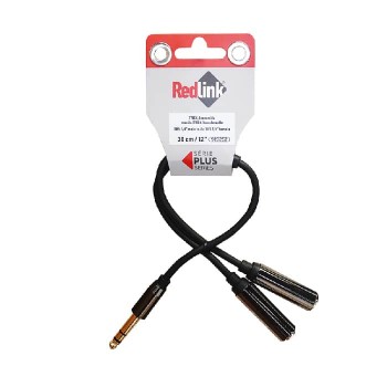 RedLink Câble stéréo 6.3 mm mâle à 2 X stéréo 6.3 mm femelle - 30 cm