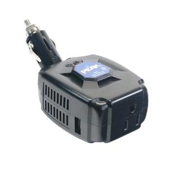 Peak Onduleur de puissance pour véhicule avec port USB 2.1 A et prise CA - 100 W