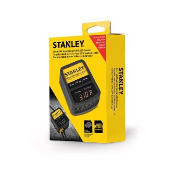 STanley Fast Charger with LED Readout - 6 USB ports - 50 W - 10 A