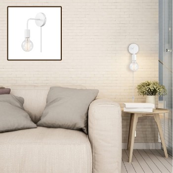2-in-1 Plug-in Indoor Wall Light - White