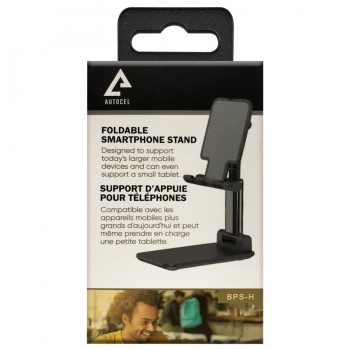 Autocel Support de téléphone pliable à deux pôles - Noir