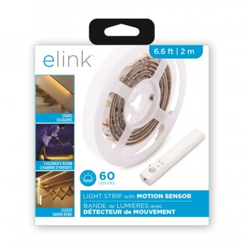eLink Bande lumineuse de 6,6 pi (2 m) activée par le mouvement, 60 DEL