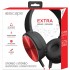 Escape Extra Bass Over-the-Ear Foldable Stereo Headphones, Red