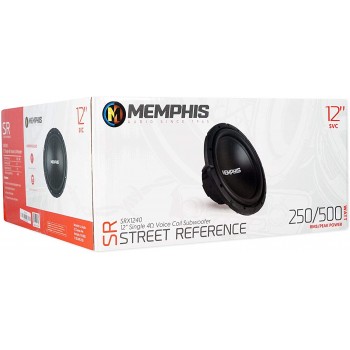 Memphis Audio SRX1240 Street Reference Series Caisson de basses pour voiture 12 pouces 500 W 4 Ohm