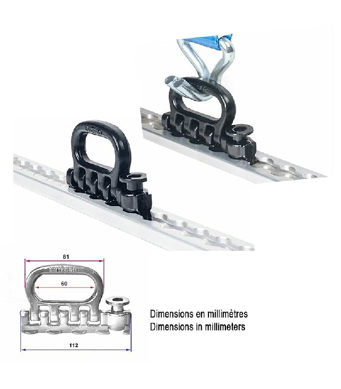 AddTools Anchor Ring for Lashing Rail - 2000 DAN