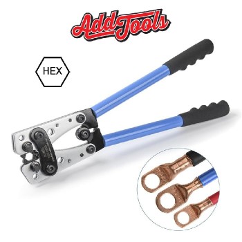 AddTools Heavy Duty Hexagonal Crimping Tool for 10 AWG to 1/0 AWG Terminal