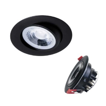 Adjustable Dimmable Recessed LED Light with LED Driver - Black - 4" - 120 V - 11 W - 3000 K