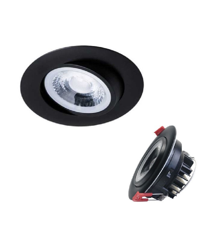 Adjustable Dimmable Recessed LED Light with LED Driver - Black - 4