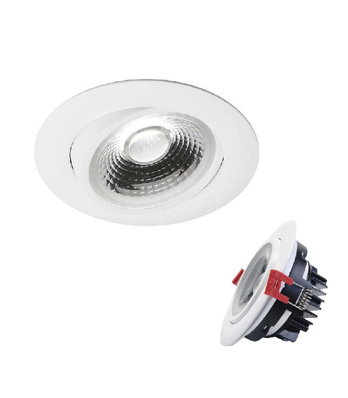 Adjustable Dimmable Recessed LED Light with LED Driver - White - 4 in. - 120 V - 11 W - 3000 K