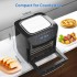 WowChef WQQ Four à friteuse à air numérique extra-large de 20 pintes, combo 10 en 1 avec grilles