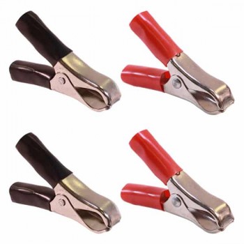 Pince Alligator Isole 2' po 15Amp Rouge (2) Noir (2)