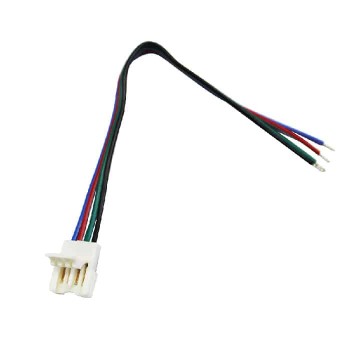 Ason Decor Female Junction Connector with Wires for RGB LED Strip - 10 mm