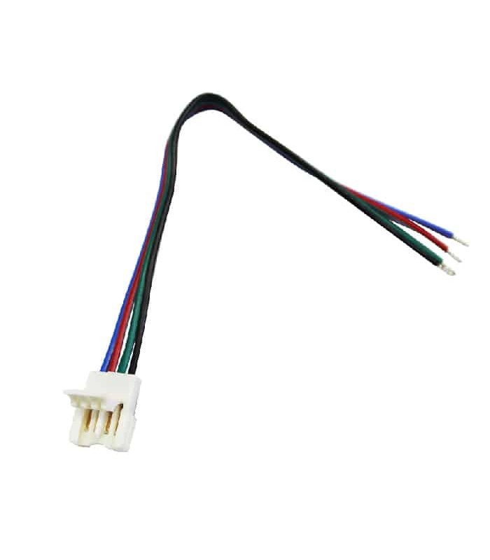 Ason Decor Female Junction Connector with Wires for RGB LED Strip - 10 mm