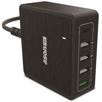 Ason Tech USB Wall Charger USB-A and USB-C outputs 60 Watt