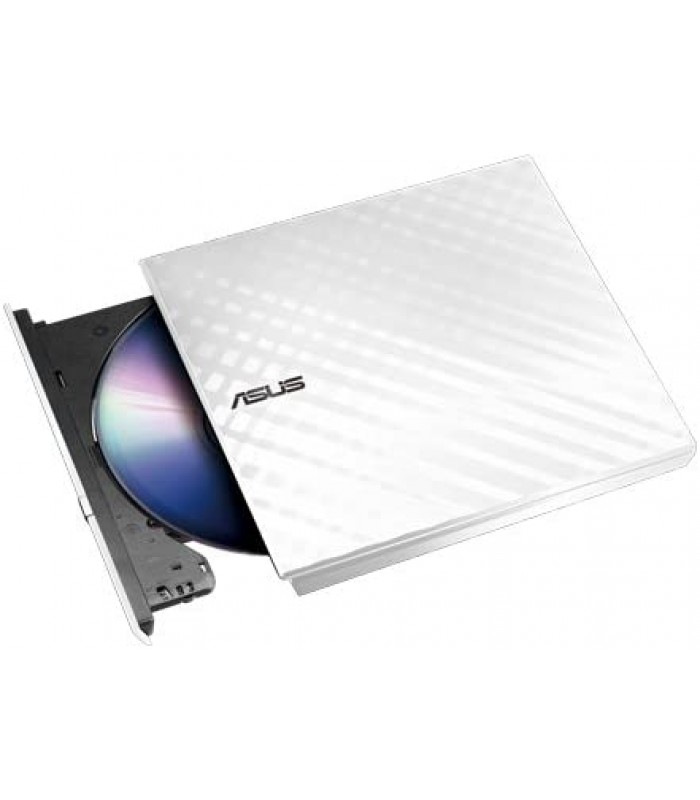 ASUS External Slim 8X DVD-RW Stylish Cut Design Optical Drive - White