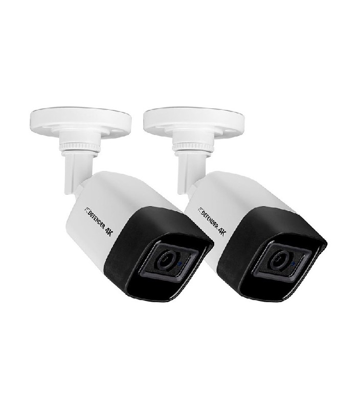 Fausse caméra de surveillance de type ''Bullet'' - Defender 4K - Paquet de 2