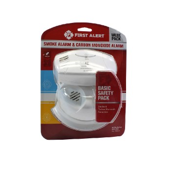 Ensemble de détecteur de monoxyde de carbone et détecteur de fumée - 9V