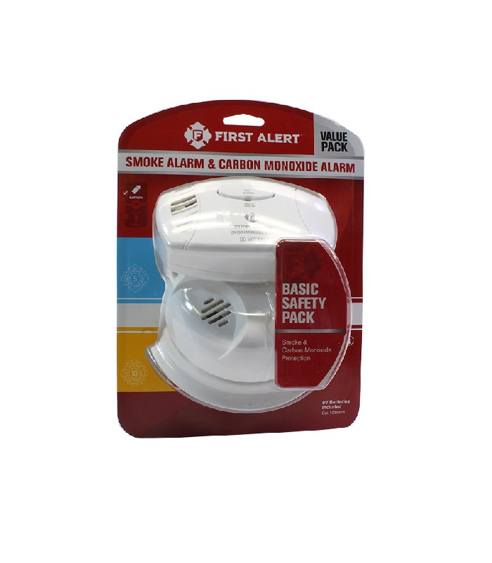 Carbon Monoxide Detector and Smoke Detector Set - 9V