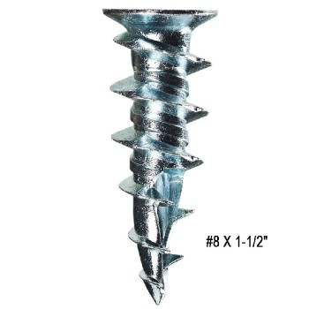 Cobra Self-Drilling Drywall Anchor with #8 X 1-1/2 in Screw - Pack of 10