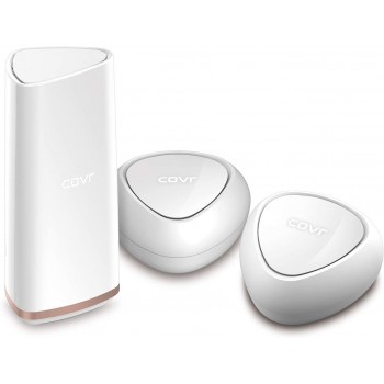 D-Link COVR-R2203 Covr PowrZone Tri Band Whole Home Mesh Wi-Fi System with Voice Control w/Amazon Alexa or Google Assistant, 3-Pack