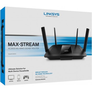 Linksys AC2600 Dual Band Smart Wireless Router with MU-MIMO, Gigabit, USB (Max Stream EA8500-CA)