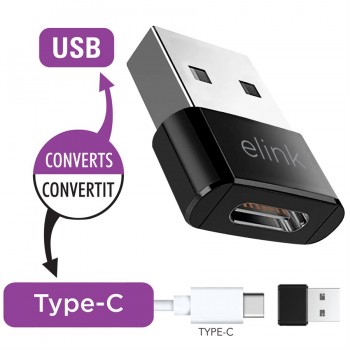 eLink USB-A 3.0 to USB-C 3.0 female adapter
