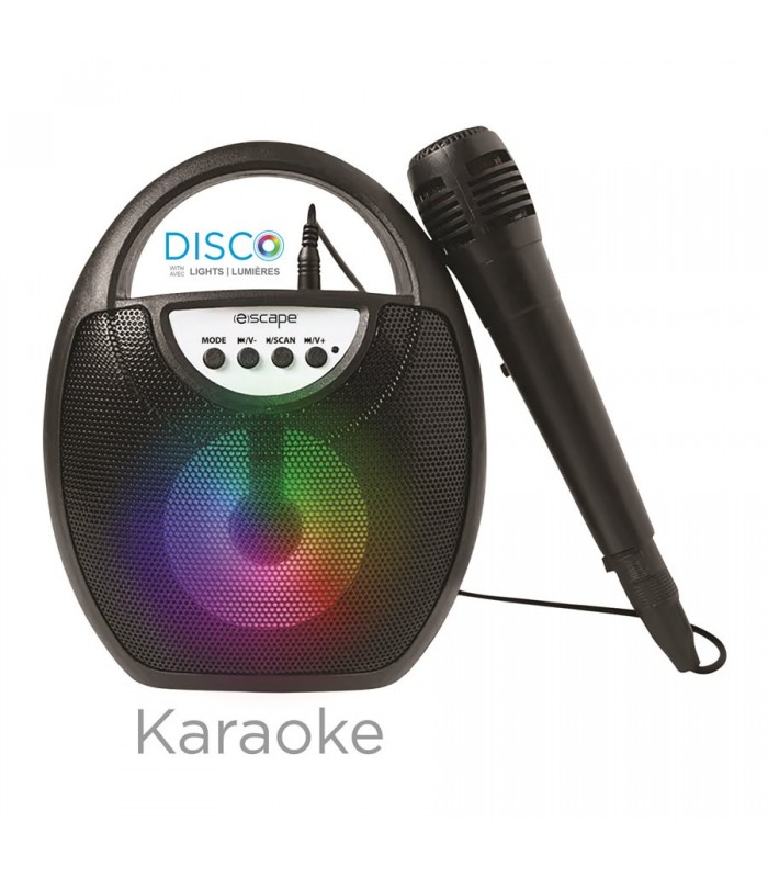 ESCAPE Karaoke wireless speaker with Disco light, FM radio and microphone