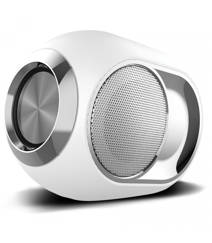 ESCAPE TWS Haut-parleur sans fil avec microphone et radio FM, BLANC