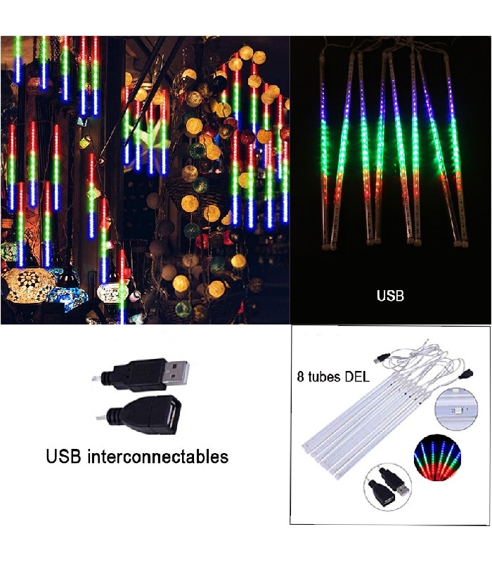 Falling Rain Led Light with 3 colors Scrolling - IP44 - USB Interconnectable