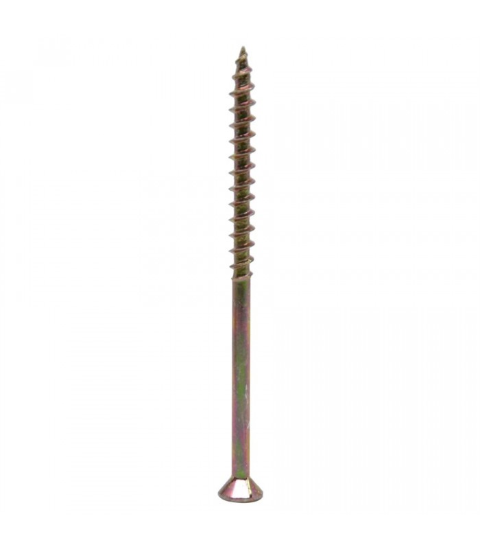 Fasteners Deck Screws Yellow Zinc Plated #8 x 2-1/2 in. - Pack of 100