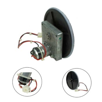 Gear Motor with 4-5/8 in. Plastic Pulley - 12-24 V DC - 45 RPM