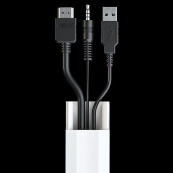 GlobalTone 150 in. Cable Concealer Kit Paintable Cord Hider - Gloss White