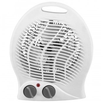 Hauz 12 in. Portable Fan Heater with Adjustable Thermostat Control, 1500W