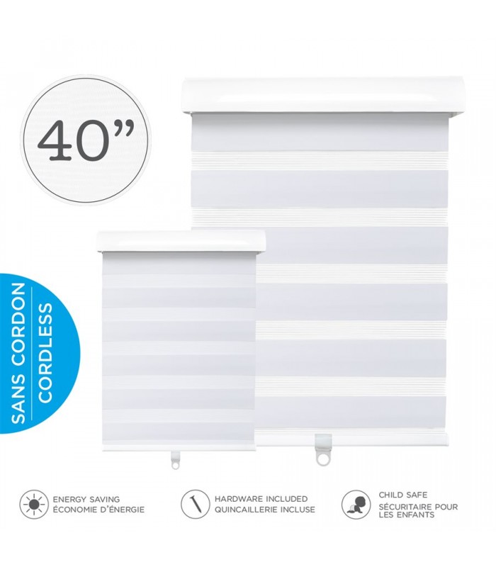 Hauz Cordless Shades 40 x 84 in. White