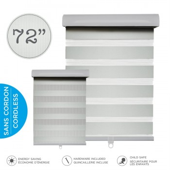 Hauz Cordless Shades 72 x 84 in. Grey
