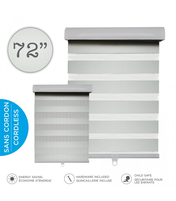 Hauz Cordless Shades 72 x 84 in. Grey