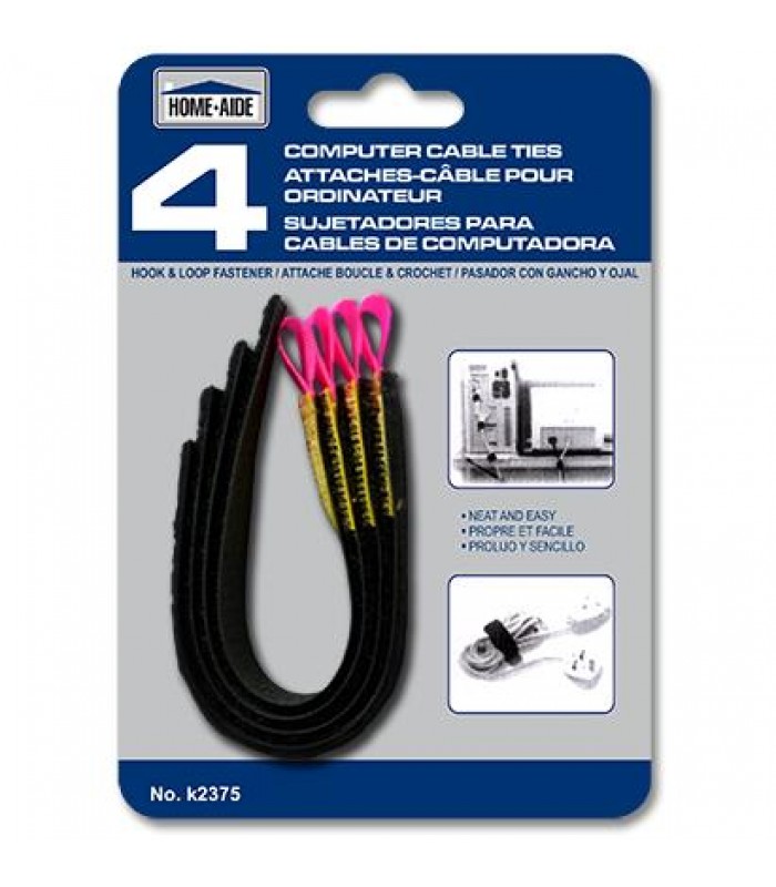 Home-Aide Computer cable ties - Pack of 4