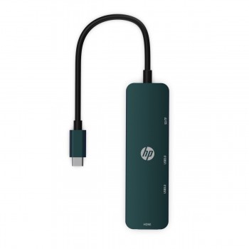 HP Adaptateur USB C 3.1 mâle vers USB A femelle 3.0, HDMI femelle 4k, avec lecteur de carte SD/TF (DHC-CT203)