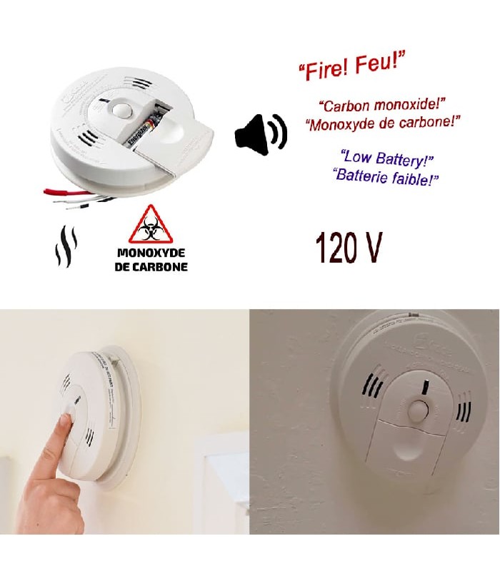 Kidde Talking Smoke and Carbon Monoxide Alarm with Electrochemical Sensor - 120 V