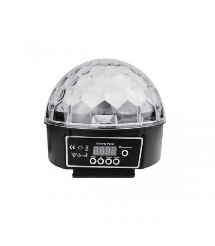 LED Crystal Magic Ball light, adjustable RGB LED 6x3W, plug-and-play device