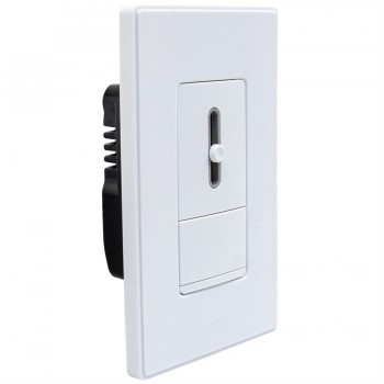 LightWay Decora Slide Dimmer 1-Pole / 3-Way With Preset Switch & Screwless Wall Plate White