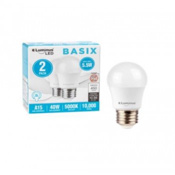Luminus Basix Ampoule DEL A15 40W 5000k - Paquet de 2