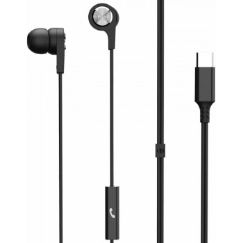 Maxell USB Type C Heavy Bass Earbuds, Built-in Microphone, Digital Type