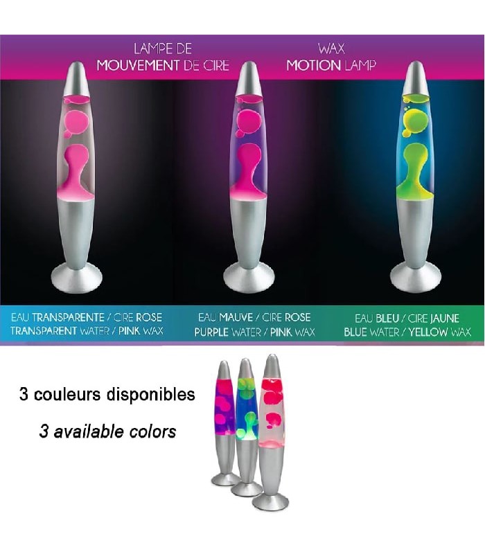 Lampe à effet de lave en mouvement - 34.29 cm - Couleurs variées